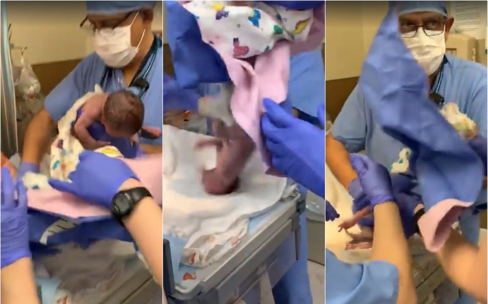 Photo of Doctor tira a bebé recién nacida y le causa hemorragia cerebral