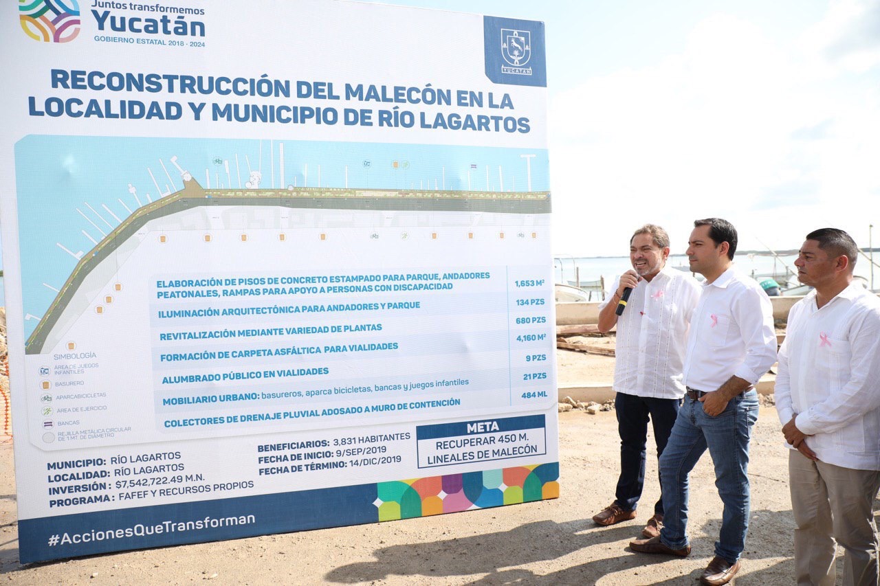 Photo of Pone en marcha el Gobernador Mauricio Vila el proyecto de mejora de la imagen del Malecón de Río Lagartos
