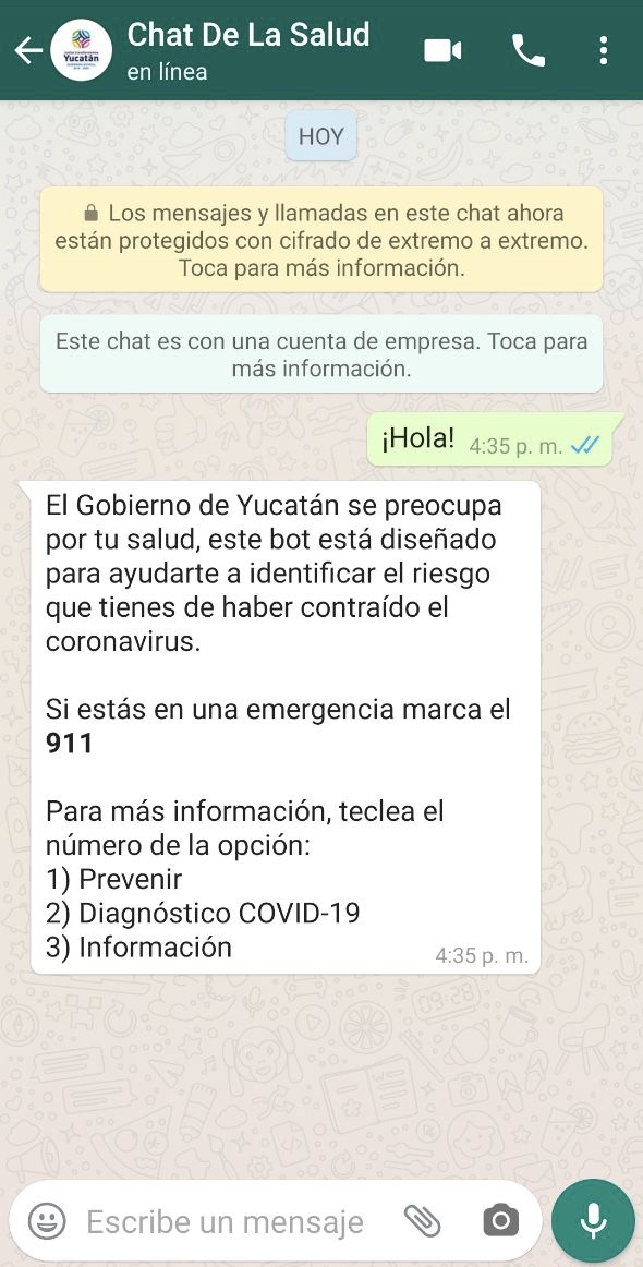 Photo of Gobierno del Estado lanza un chat vía WhatsApp para personas que presenten síntomas de Coronavirus