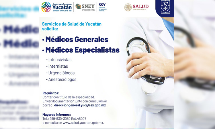 Photo of En Yucatán buscan a médicos y especialistas; ve detalles