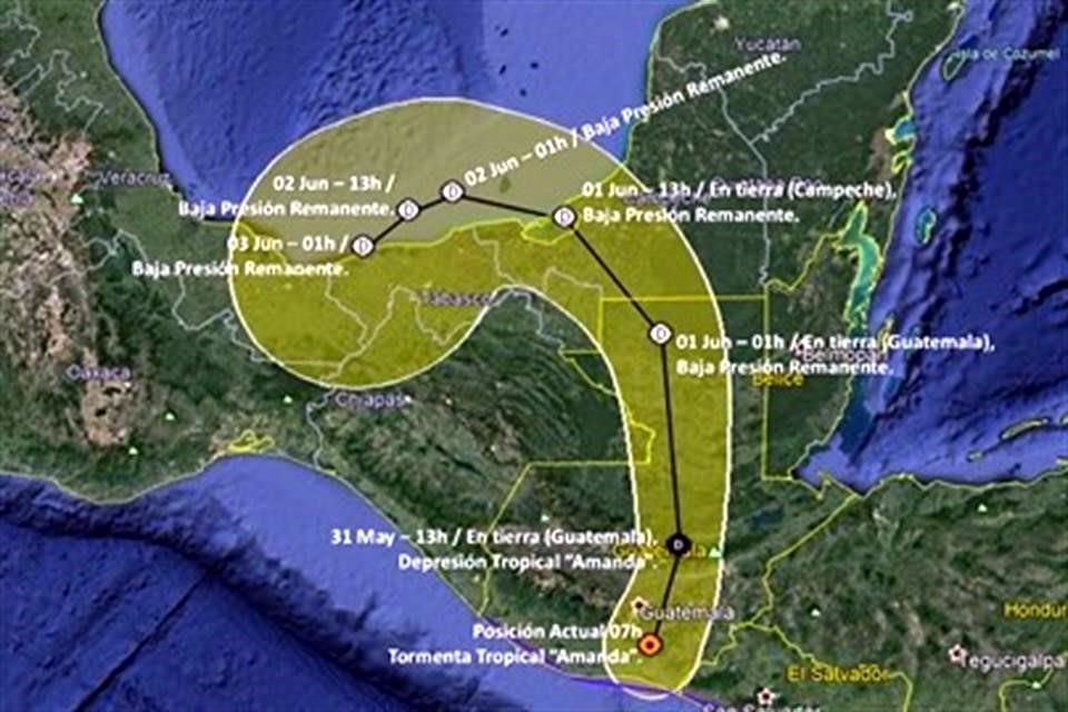 Photo of Se forma la Tormenta Tropical ‘Amanda’, generará lluvias en el Sureste de México