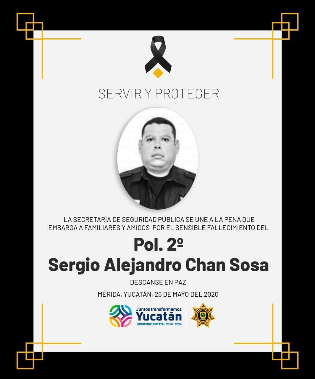 Photo of En menos de 24 horas, la SSP Yucatán dio a conocer la muerte de un tercer policía por Covid-19