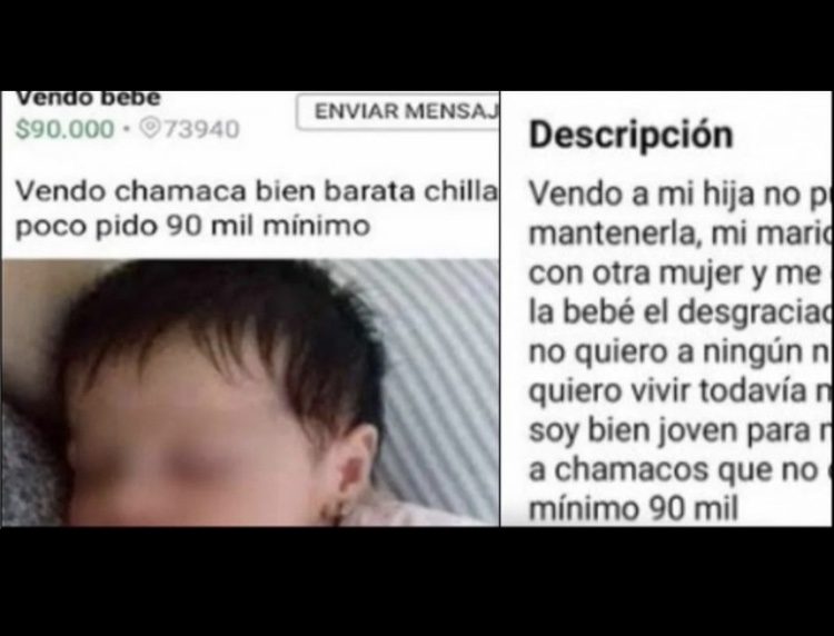 Photo of “Vendo a mi hija no puedo mantenerla», dice poblana que vende a su bebé por 90 mil pesos por Facebook