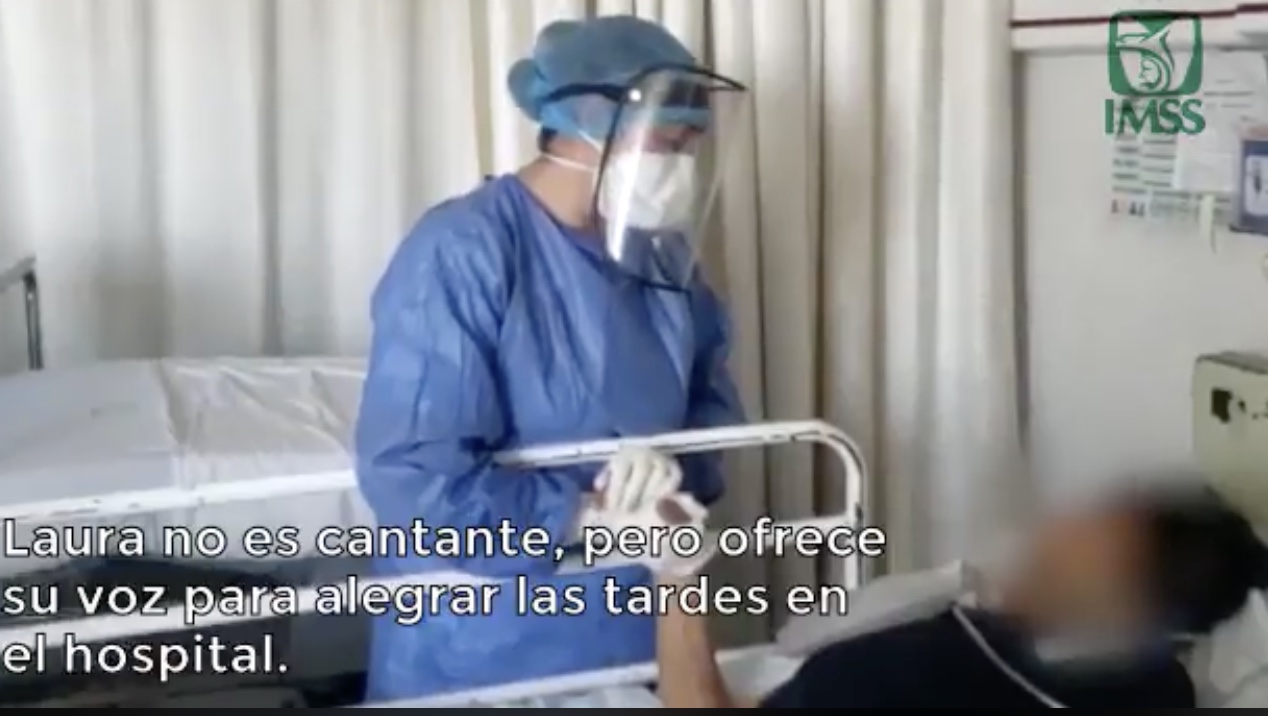 Photo of Canta enfermera a pacientes con Covid en Jalisco