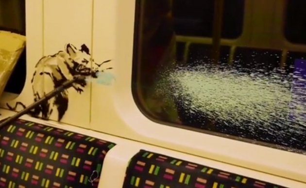 Photo of Con dibujo de rata escupiendo en el metro, Banksy busca crear consciencia