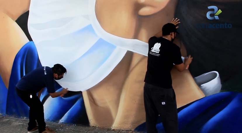Photo of Fuerza Colectiva, el mural que rinde homenaje personas que dan la batalla contra el Covid