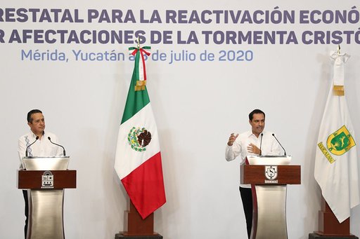 Photo of Yucatán y Quintana Roo suman esfuerzos para salir adelante luego de «Cristóbal»