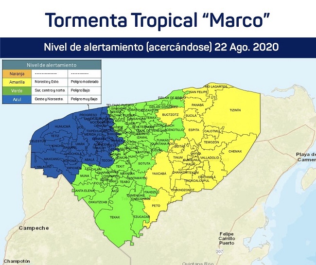 Photo of Alerta amarilla para el oriente de Yucatán por tormenta «Marco»
