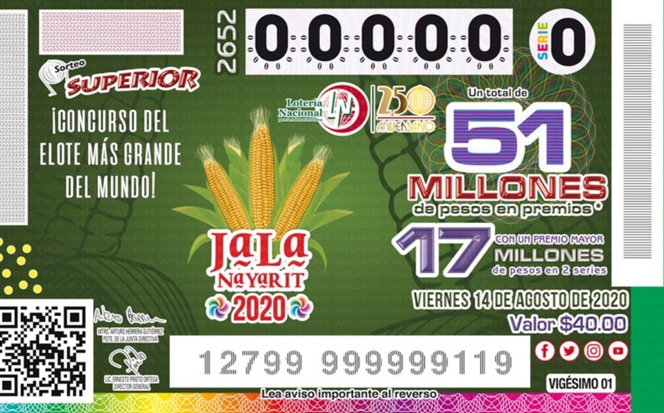 Photo of Con billete conmemorativo, Lotería Nacional reconoce a productores de maíz
