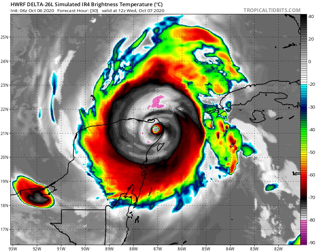 Photo of El huracán Delta ya es categoría 4, alcanza vientos de 215 km/h