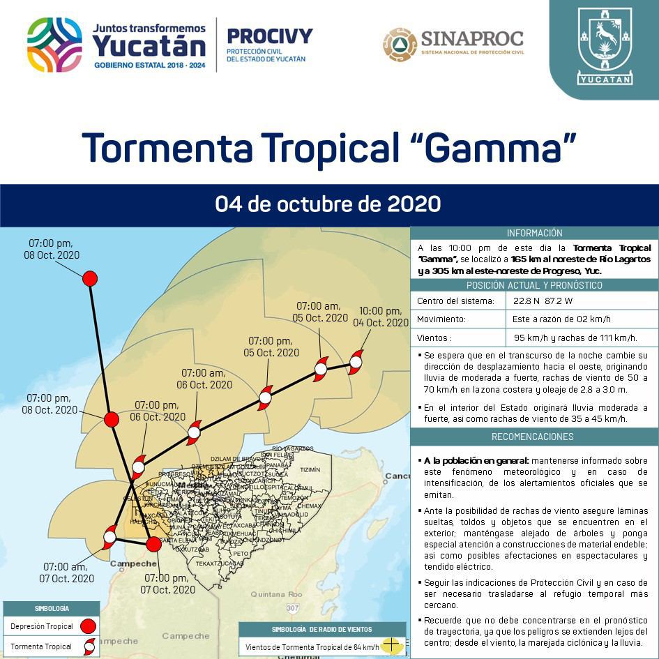 Photo of Gamma volverá afectar Yucatán, ahora en Celestún y Telchac Puerto