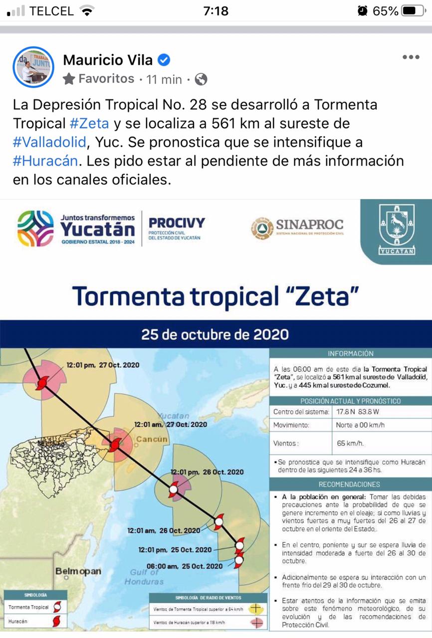 Photo of Nace la Tormenta Tropical Zeta: amenaza a Yucatán