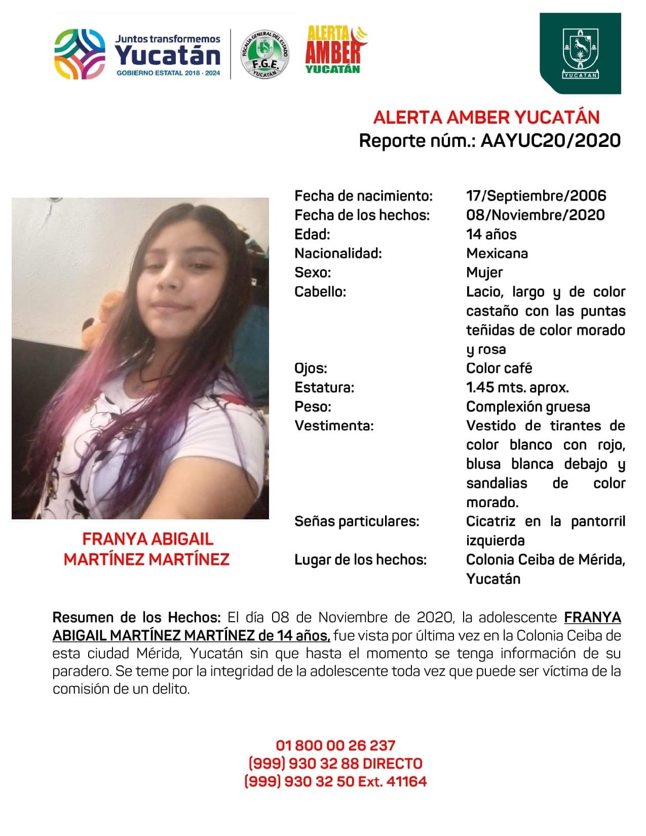Photo of Activan la Alerta Amber para localizar a menor de Mérida
