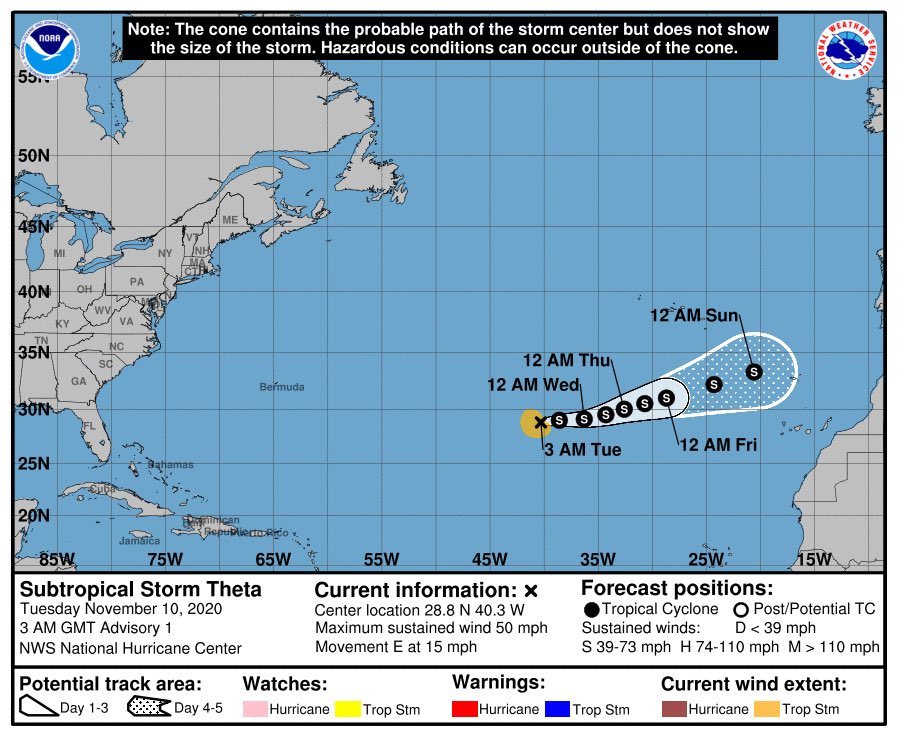 Photo of Se forma un nuevo ciclón en el Atlántico: la tormenta subtropical Theta