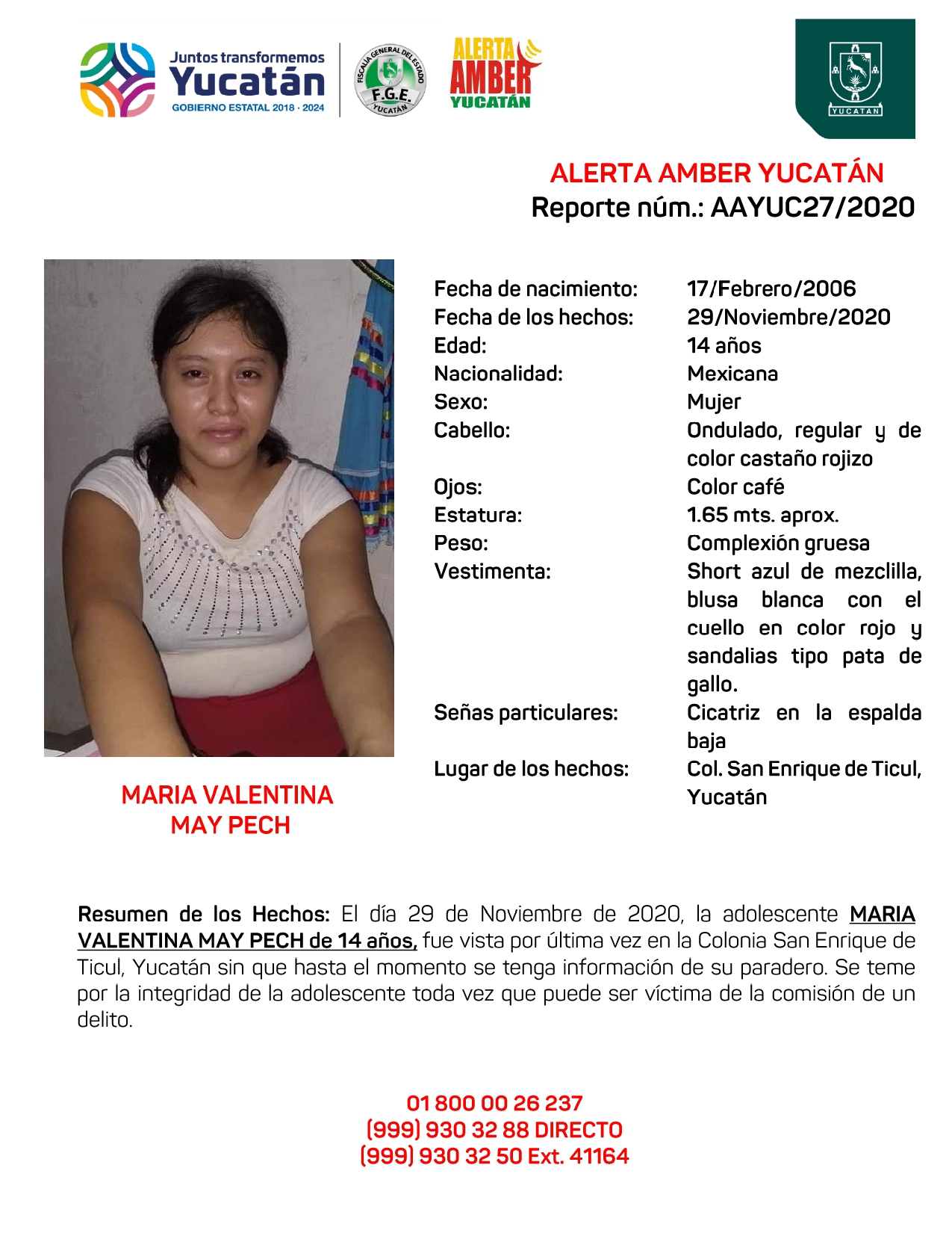 Photo of Activan Alerta Amber en Yucatán para localizar a una adolescente de Ticul