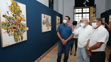 Photo of Renán Barrera inaugura la exposición “9 del 2020” del pintor Gabriel Ramírez