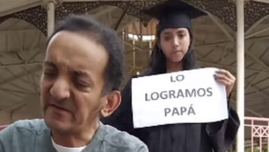 Photo of Lo logramos, papá;  joven recién graduada le dio una sorpresa a su padre bolero