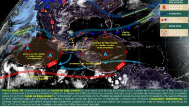 Photo of Probabilidad de chubascos para la península de Yucatán