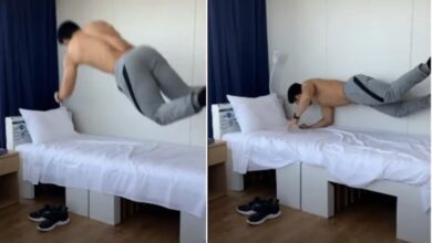Photo of Desde la villa olímpica en Tokio, atleta mexicano hace el “salto del tigre” para probar camas antisexo