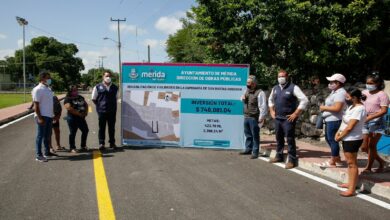 Photo of Renán Barrera entrega vialidades, rehabilitación de parque y sistema de riego en comisaría