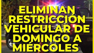 Photo of Eliminan restricción vehicular de domingo a miércoles