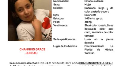 Photo of Activan en Yucatán la Alerta Amber para localizar a la niña estadounidense Channing Grace