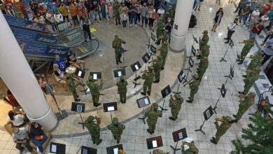 Photo of Con flashmob, Banda de Música Militar sorprende a visitantes de la Gran Plaza