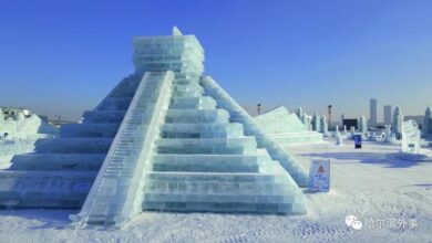 Photo of La pirámide de Kukulkán que deslumbra en el Festival del Hielo en China