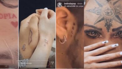 Photo of Los tatuajes que se hizo Christian Nodal en honor a Belinda