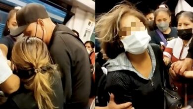 Photo of Una mujer halla a su esposo con su amante en el metro; terminan a golpes