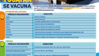 Photo of Instalarán módulos permanentes de vacunación en Umán, Kanasín y Progreso
