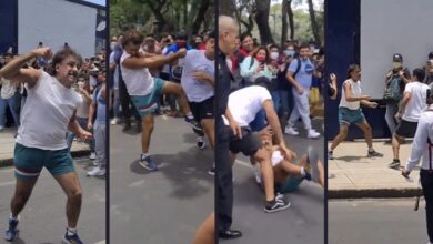 Photo of “Quiere llorar”: Profesor del Poli reta a golpes a alumno en vía pública y con público