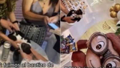 Photo of Con todo y trajecito «bautizan» a mono bebé; fiesta se hace viral en TikTok