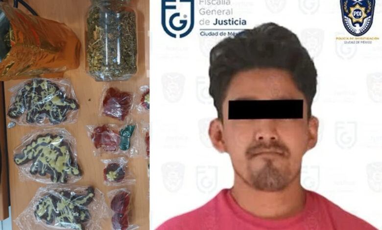 Photo of Marihuana, dulces y «dino mota», mercancía de narcomenudista detenido en CU