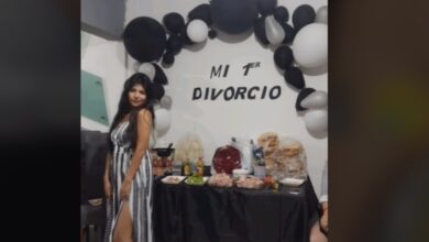 Photo of Con alcohol, música y ‘madrinas’, celebra su divorcio