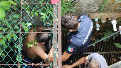 Photo of Rescatan a adulto que quedó atrapado en la noria de cenote en Motul