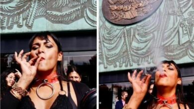 Photo of María Clemente: Tras escándalo sexual, diputada trans fuma marihuana afuera de San Lázaro