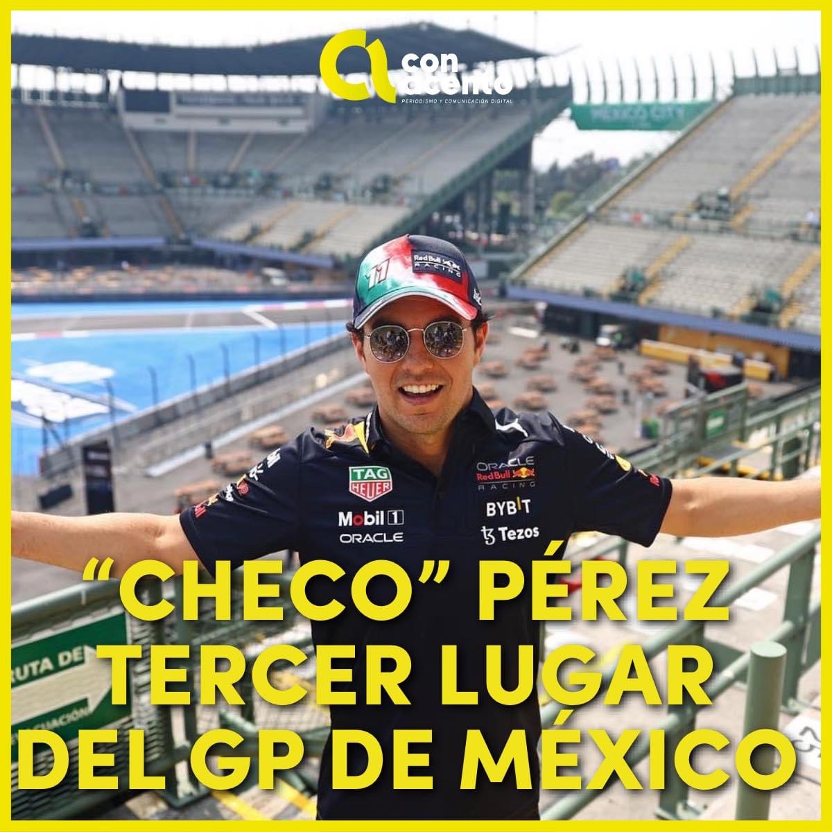 Checo P Rez Se Sube Al Podio En El Gp De M Xico Con Acento