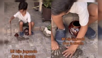 Photo of Captan a niño ‘jugando’ con las cenizas de su abuela; se vuelve viral