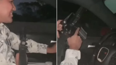 Photo of Presunto miembro de la Guardia Nacional dispara rifle mientras conduce
