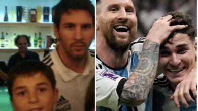 Photo of Julián Álvarez, de pedirle fotos a Leo Messi, a celebrar con él en un Mundial
