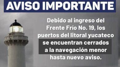 Photo of Cierran puertos de Yucatán por Frente Frío No.19