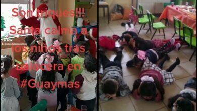 Photo of «Santa Claus» calma a niños en kínder por balacera en Guaymas, Sonora