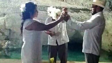 Photo of Se casan con ceremonia Maya en cenote de Motul