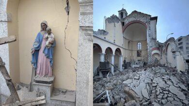 Photo of Terremoto tira Iglesia pero estatua de la Virgen queda intacta 