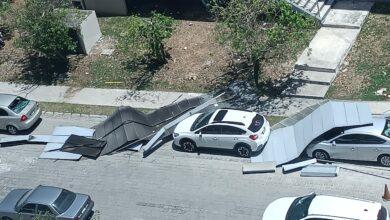 Photo of Estructura de Plaza Altabrisa cae sobre autos