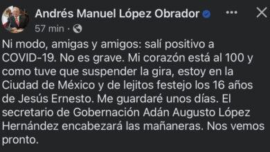 Photo of AMLO se contagia de Covid-19