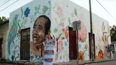 Photo of Dedican mural a Doña Pastora, bordadora de Sotuta 