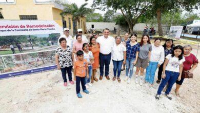Photo of Renán Barrera supervisa remodelación del parque de Santa María Yaxché