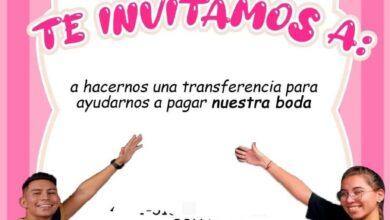 Photo of ¡Se aceptan transferencias! Invitan a pagar su boda
